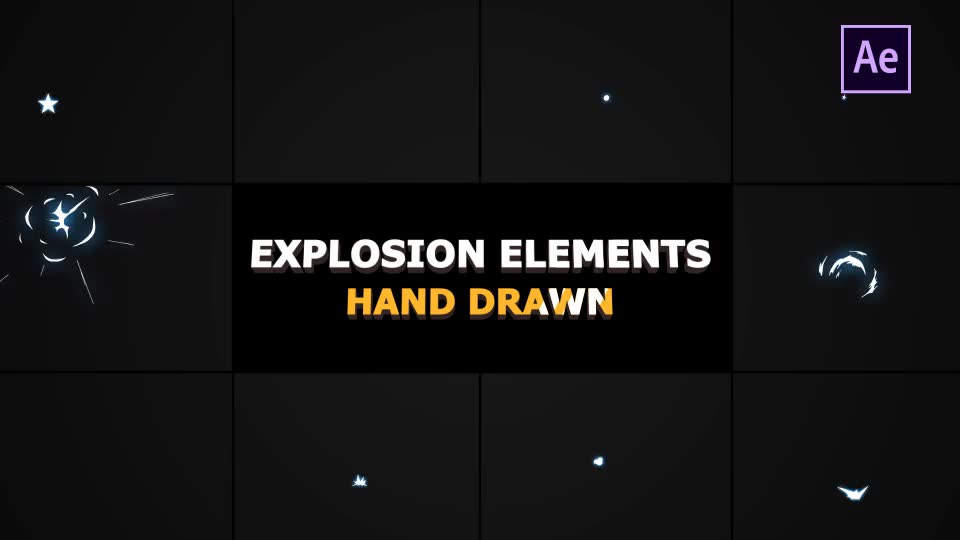 Hand Drawn Explosion Elements And Transitions - Download Videohive 21136400