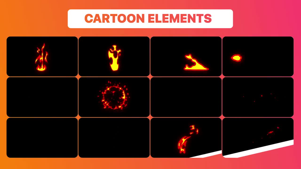 Hand Drawn Fire Elements Pack | Final Cut Pro Videohive 24210259 Apple Motion Image 2