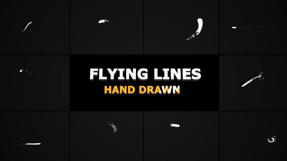 Hand Drawn Flying Lines - Download Videohive 21283225