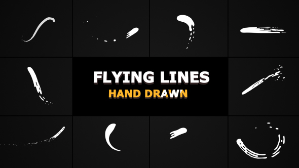 Hand Drawn Flying Lines - Download Videohive 21283225