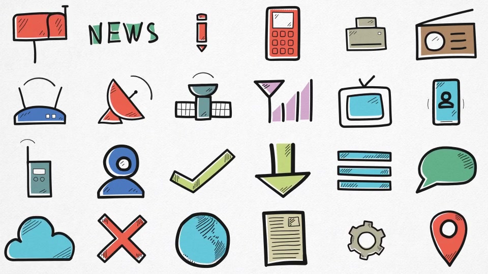 Hand drawn Icons Pack Videohive 24679670 After Effects Image 10