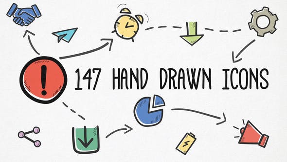 Hand drawn Icons Pack - Download 24679670 Videohive