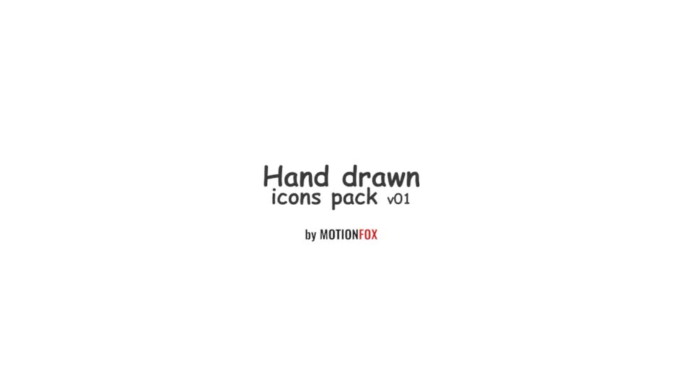 Hand Drawn Icons Pack v01 Videohive 17664322 After Effects Image 1