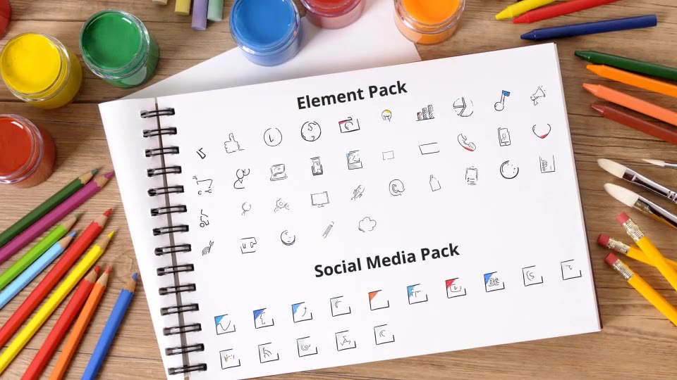 Hand Drawn Icons Pack v01 Videohive 17664322 After Effects Image 2