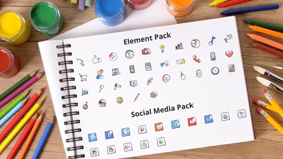 Hand Drawn Icons Pack v01 Videohive 17664322 After Effects Image 3