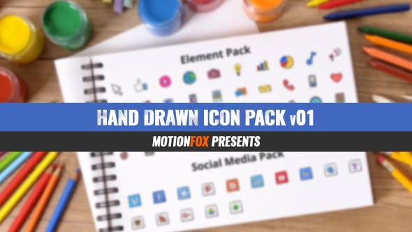 Hand Drawn Icons Pack v01 - Download 17664322 Videohive