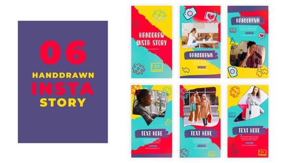 Hand Drawn Instagram Story Template - 39215529 Videohive Download