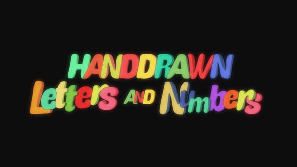 Hand Drawn Letters and Numbers - Videohive Download 20541769