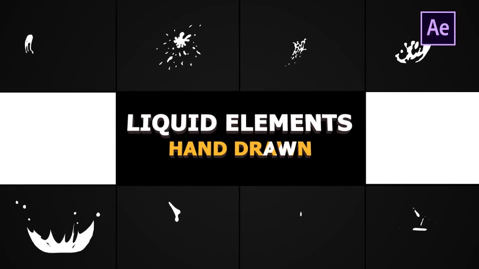 Hand Drawn Liquid Elements And Transitions - Download Videohive 21136706