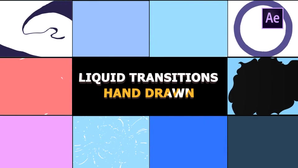 Hand Drawn Liquid Transitions - Download Videohive 21136830