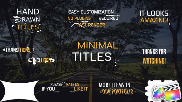 Hand Drawn Minimal Titles | FCPX - Videohive 24439679 Download