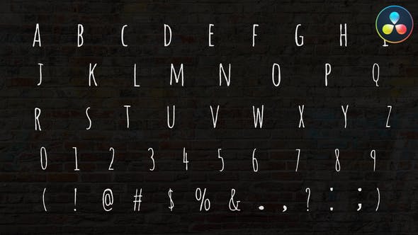 Hand Drawn Scribble Alphabet | DaVinci Resolve - Download Videohive 38033636