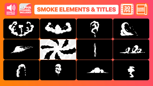 Hand Drawn Smoke Elements Transitions And Titles - Download Videohive 22853380