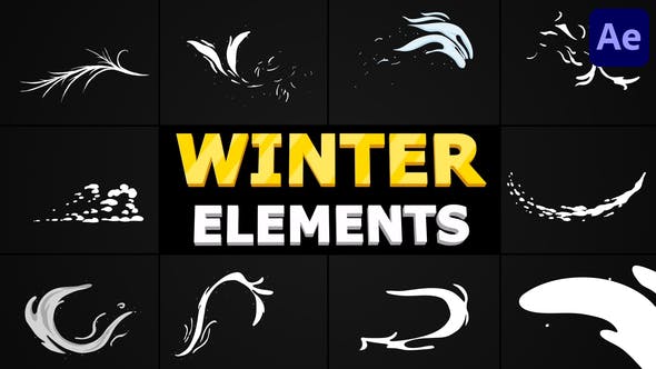 Hand Drawn Winter Elements | After Effects - 35180803 Videohive Download
