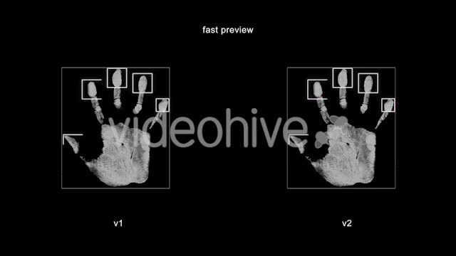 Hand Fingerprint Scan Identification Interface Videohive 21332279 Motion Graphics Image 1