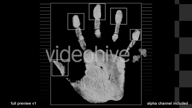Hand Fingerprint Scan Identification Interface Videohive 21332279 Motion Graphics Image 3