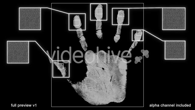 Hand Fingerprint Scan Identification Interface Videohive 21332279 Motion Graphics Image 4