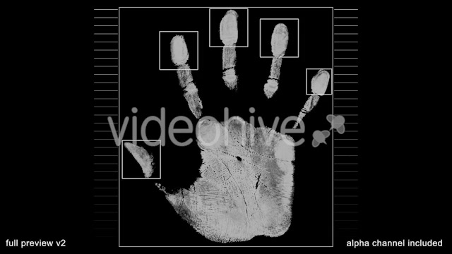 Hand Fingerprint Scan Identification Interface Videohive 21332279 Motion Graphics Image 8