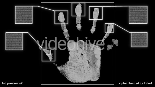 Hand Fingerprint Scan Identification Interface Videohive 21332279 Motion Graphics Image 9