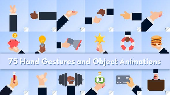 Hand Gestures And Objects Animations - Download 33498232 Videohive