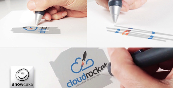 Hand Is Drawing Logo Mock Up - Download Videohive 9346094