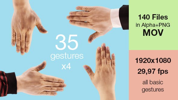 Hand Touch Gestures  - 11736571 Videohive Download