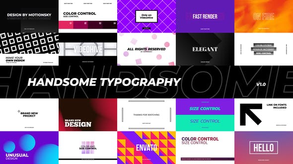 Handsome Typography Pack | Premiere Pro - Videohive Download 34201469