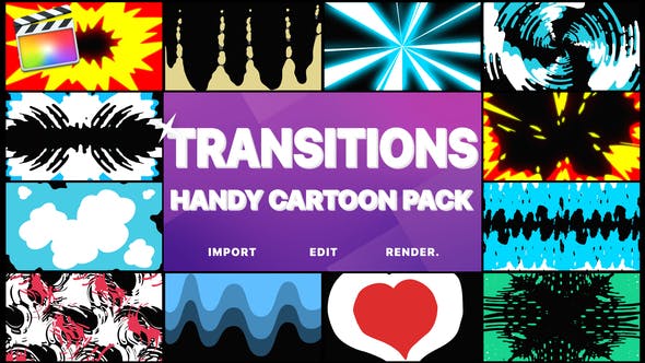 Handy Cartoon Transitions | Final Cut - Download 23785846 Videohive
