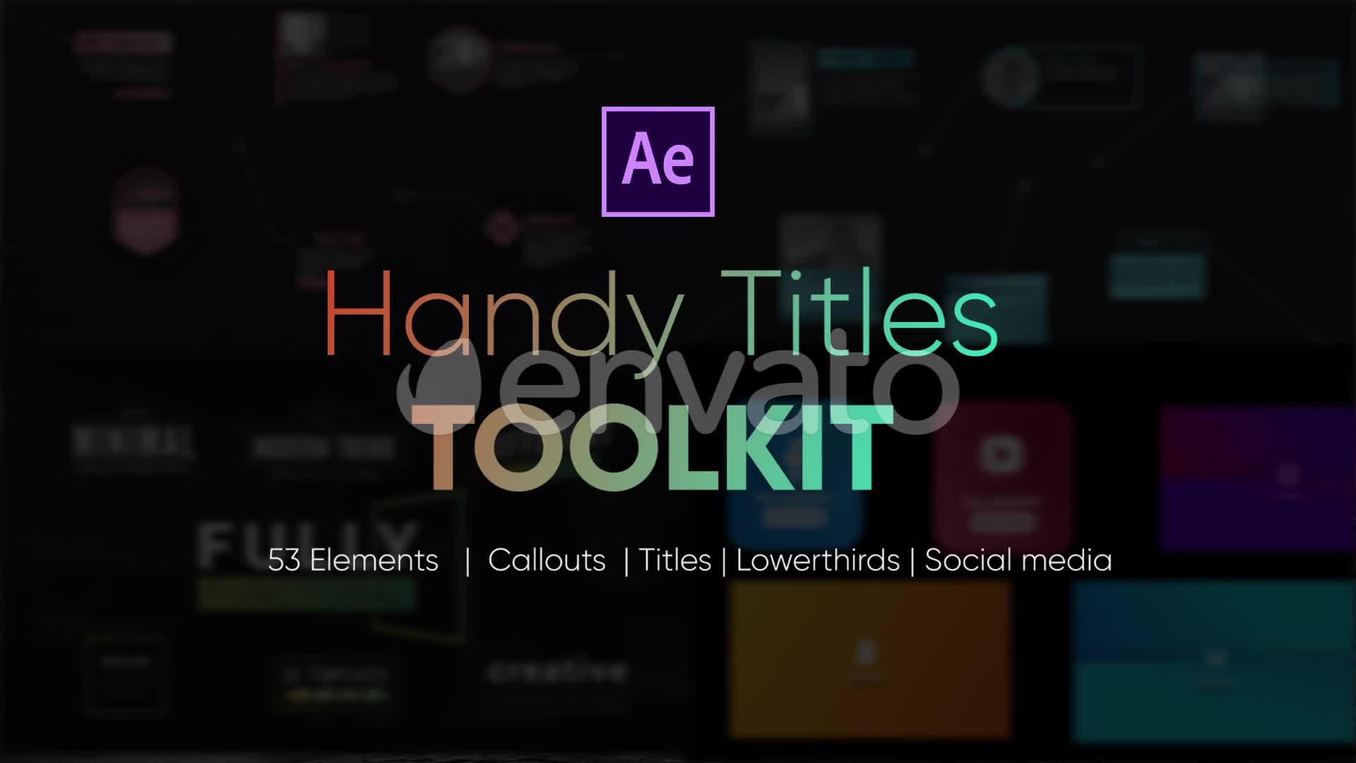 Handy Titles Toolkit Videohive 24936211 After Effects Image 1