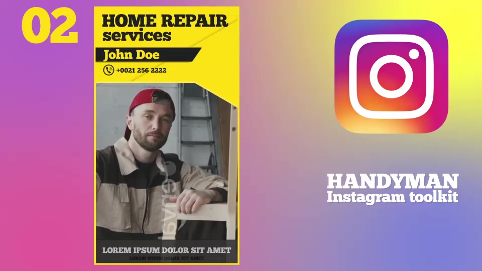 Handyman Instagram Toolkit Videohive 37358756 After Effects Image 4
