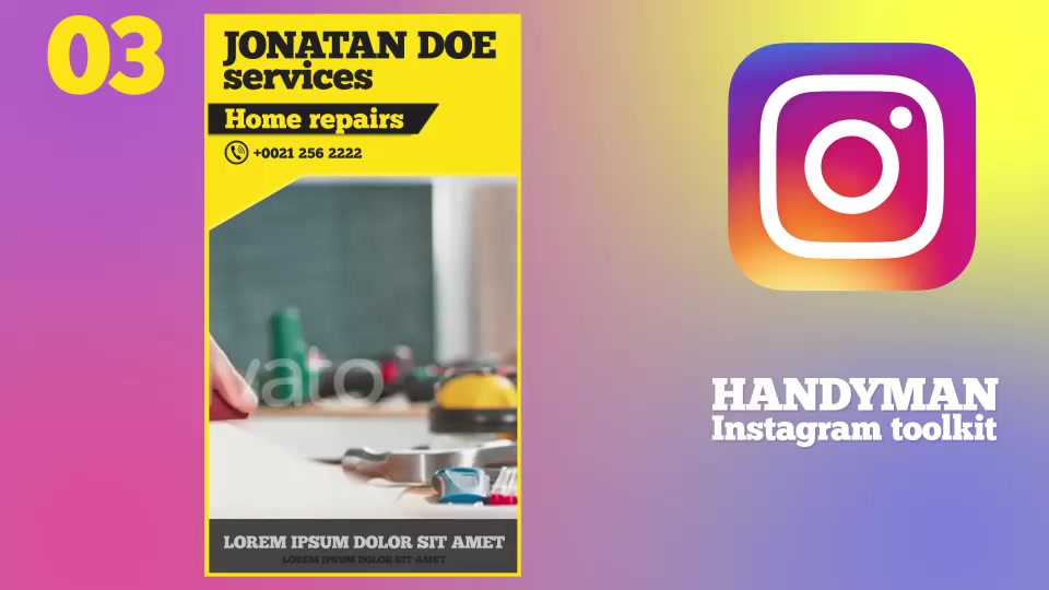 Handyman Instagram Toolkit Videohive 37358756 After Effects Image 5