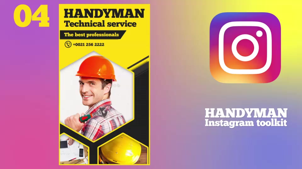 Handyman Instagram Toolkit Videohive 37358756 After Effects Image 6