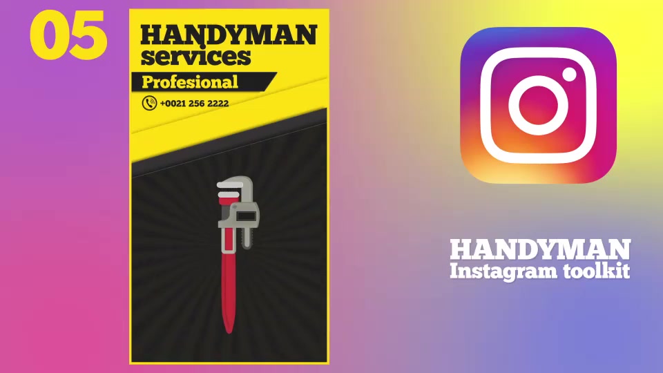 Handyman Instagram Toolkit Videohive 37358756 After Effects Image 8