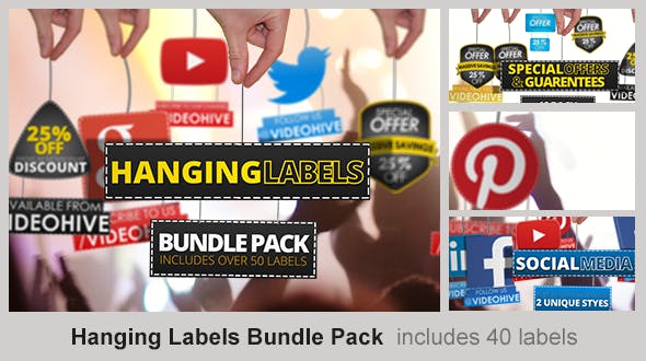 Hanging Labels Bundle - Download Videohive 9751178