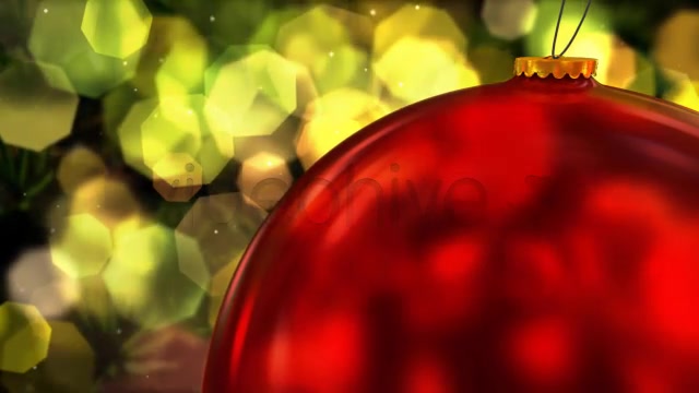 Hanging Red Christmas Ball Decoration Closeup - Download Videohive 5588629