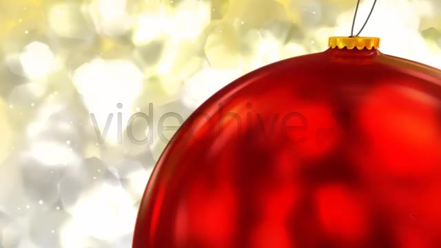 Hanging Red Christmas Ball Decoration Closeup - Download Videohive 5588629