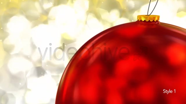 Hanging Red Christmas Ball Decoration Closeup - Download Videohive 5588629