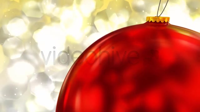 Hanging Red Christmas Ball Decoration Closeup - Download Videohive 5588629