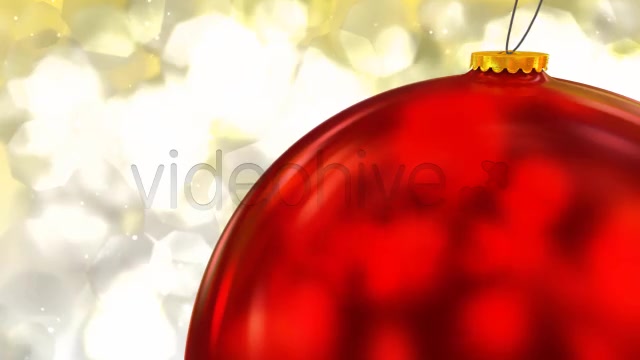 Hanging Red Christmas Ball Decoration Closeup - Download Videohive 5588629