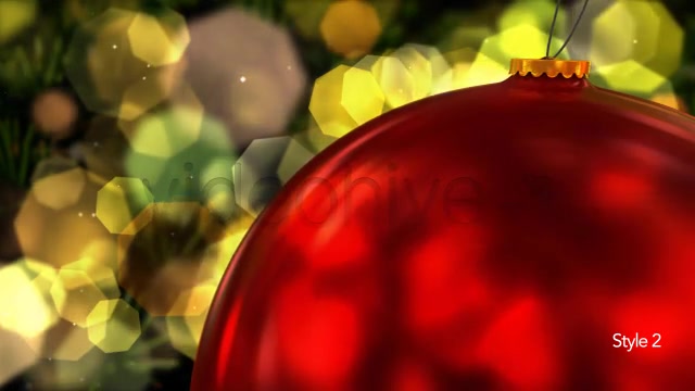 Hanging Red Christmas Ball Decoration Closeup - Download Videohive 5588629