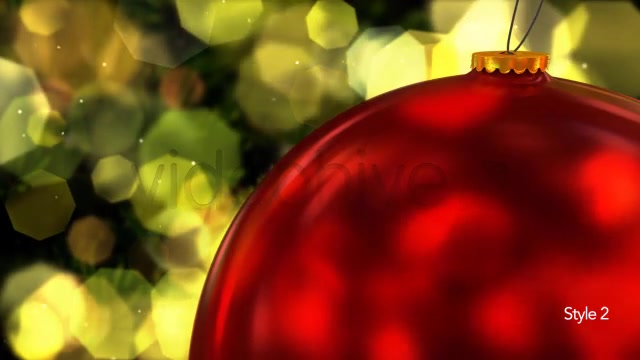 Hanging Red Christmas Ball Decoration Closeup - Download Videohive 5588629