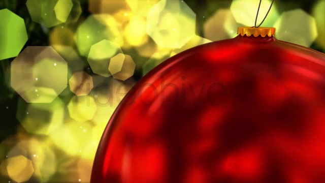 Hanging Red Christmas Ball Decoration Closeup - Download Videohive 5588629