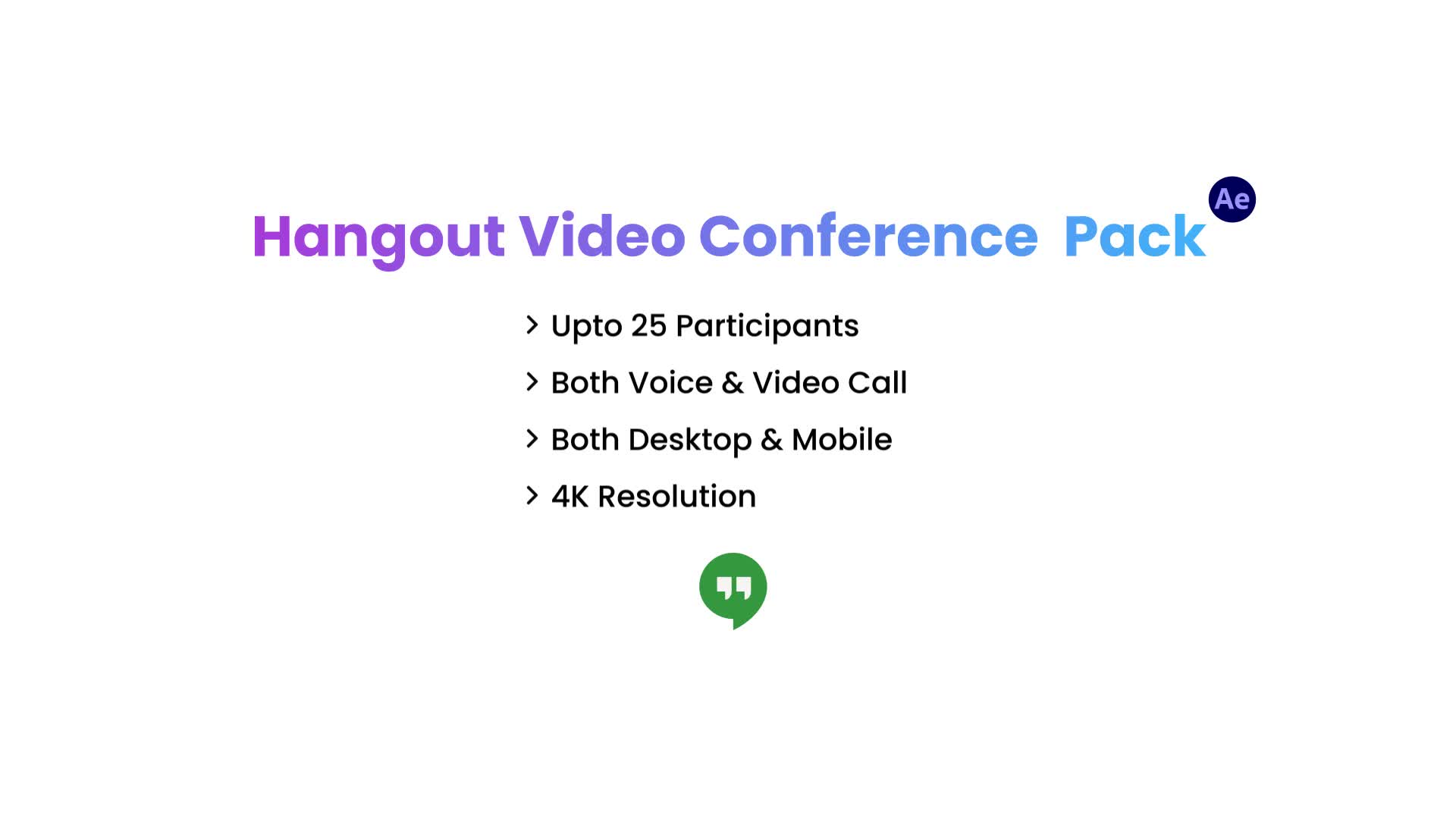 Hangouts Video Conference UI Pack Videohive 36353345 After Effects Image 1