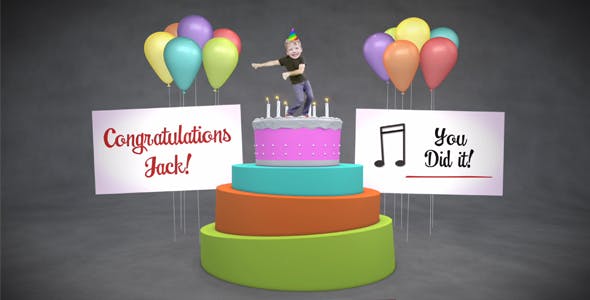 Happy Birthday Cake Dancer - Download Videohive 19593834