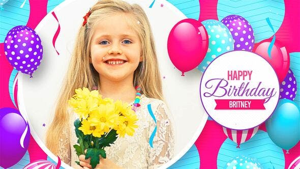 Happy Birthday Colorful Slideshow - Videohive Download 33449328