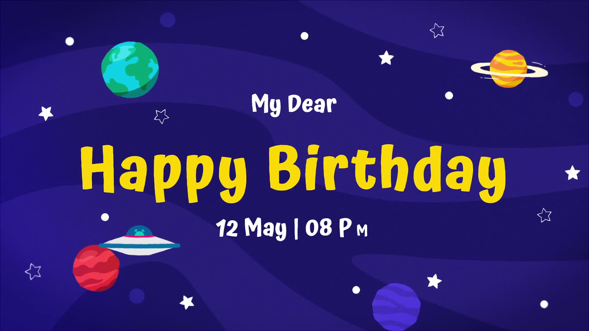 Happy Birthday Cosmic Videohive 37264831 After Effects Image 1