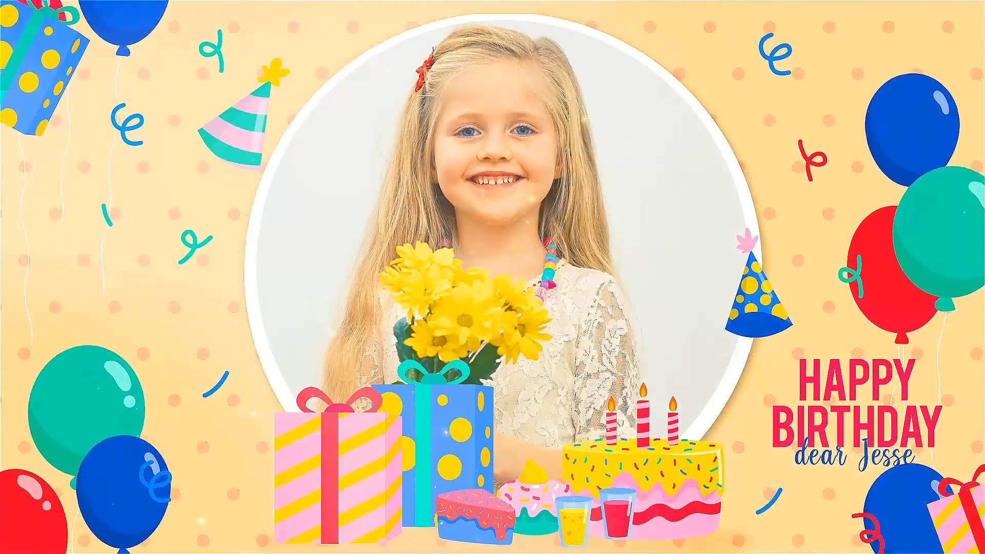 Happy Birthday Dear Jesse Videohive 29478976 After Effects Image 3