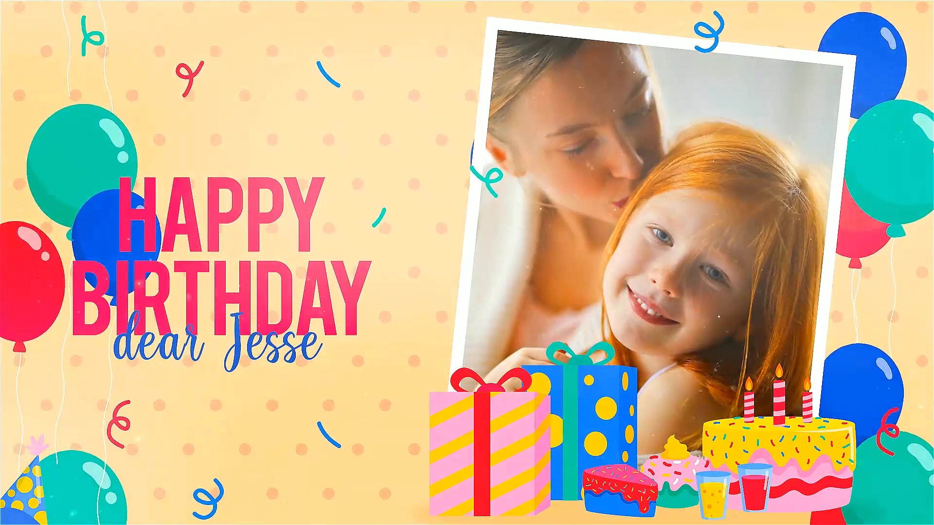 Happy Birthday Dear Jesse Videohive 29478976 After Effects Image 5