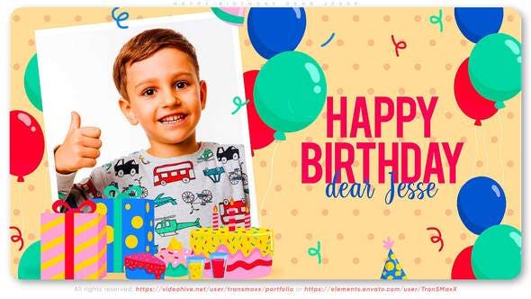 Happy Birthday Dear Jesse - Download 29478976 Videohive