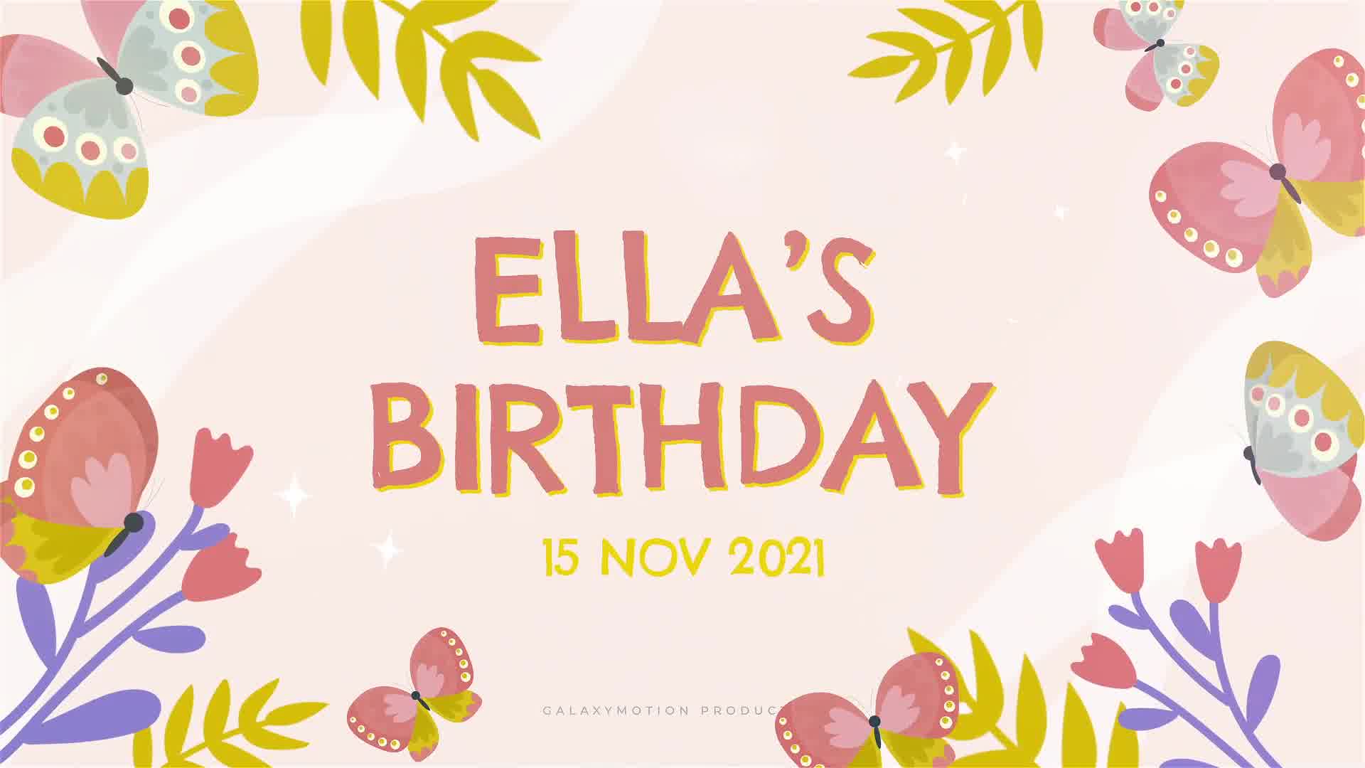 Happy Birthday Ella Videohive 33170695 Premiere Pro Image 11